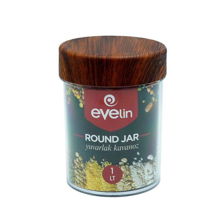 10828-M Evelin Round Jar 1L