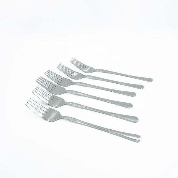 97748-07 Stainless Fork 6PC Set Silver 15cm (H)