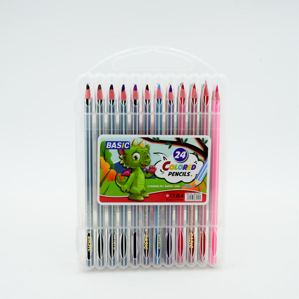 BAS-4401 Basic Colour Pencils – 24 Colours – PVC Case