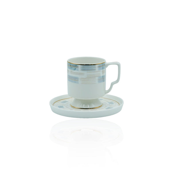 MK-419 Milk Cup & Saucer  Set 12 pcs