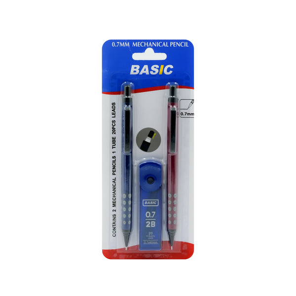 MP-931 Basic Mechanical Pencils – 0.7mm – 2 Pieces with 20 Leads