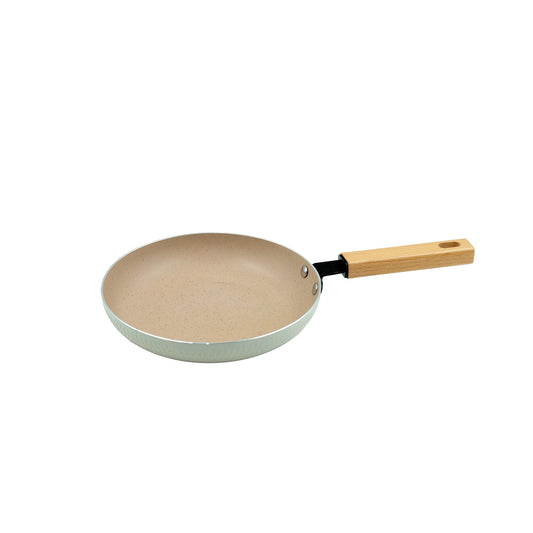 Marble Coated Frying Pan – Non-Stick Skillet with Wooden Handle for Effortless Cooking