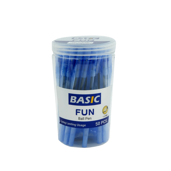 80108 Basic Fun Ball Pen – 50 Pieces – Blue