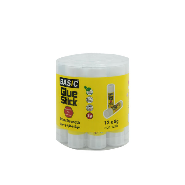 GS-8G Basic Extra Strength Glue Stick – 12 Pieces x 8g – Non-Toxic