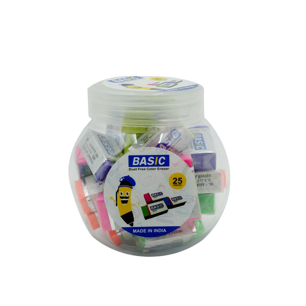 3126 Basic Dust-Free Color Eraser – 25 Pieces