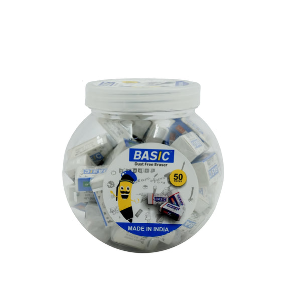3155 Basic Dust-Free Eraser – 50 Pieces – White