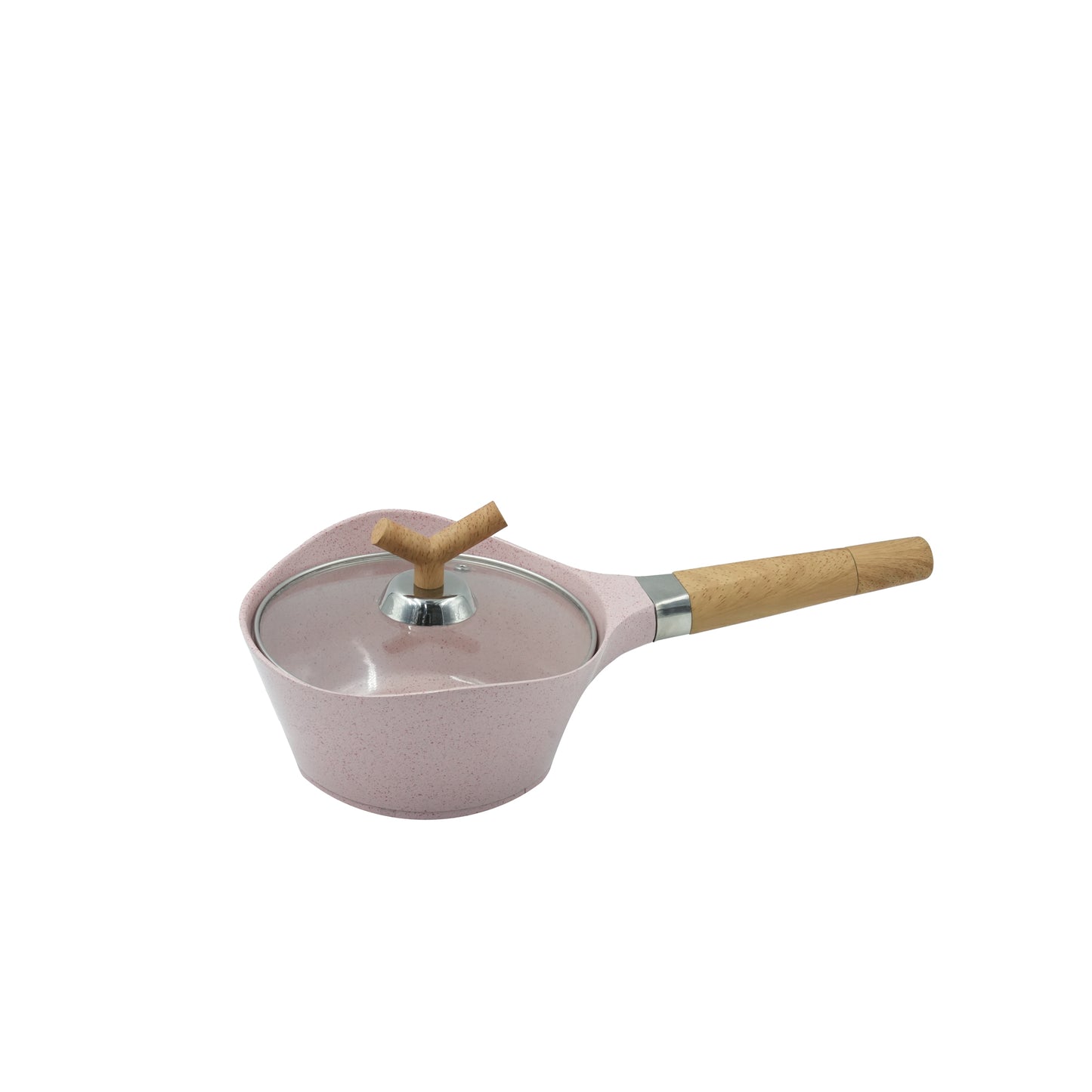 92482-01 Cookware Set – 15-Piece Non-Stick Aluminum Cookware with Wooden-Style Handles and Glass Lids