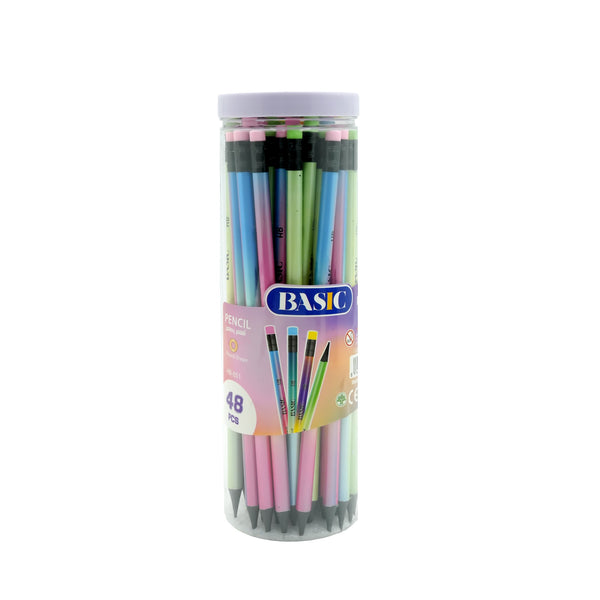 HB-651 Basic Pencil – HB – 48 Pieces – Jar Pack