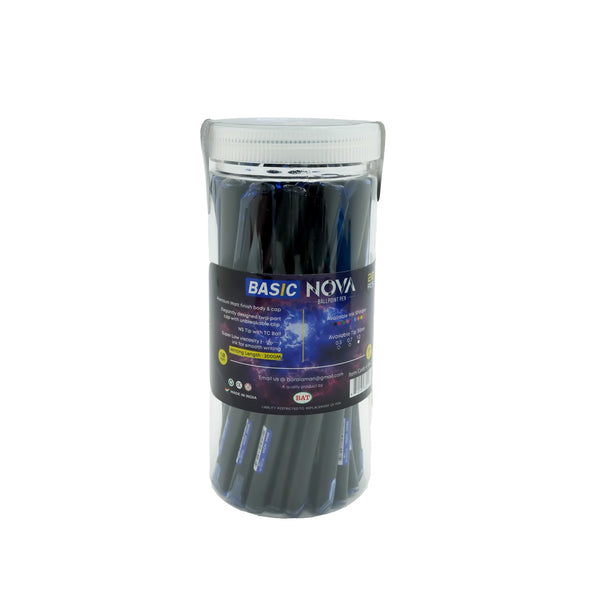 49420 Basic Nova Ball Pen – 1.0 mm – Blue Ink – 20 Pieces with Highlighter
