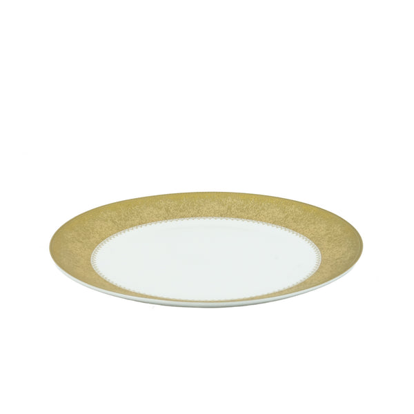 MK-378 Ceramic Plate – 20cm Diameter – Elegant Gold Rim Design for Luxurious Dining