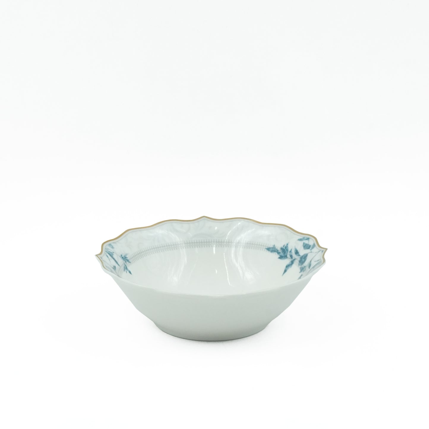 GP-61 Elegant Floral Gold Rim Ceramic Dinnerware – Available in Dinner Plate, Soup Plate, Dessert Plate, and Bowl