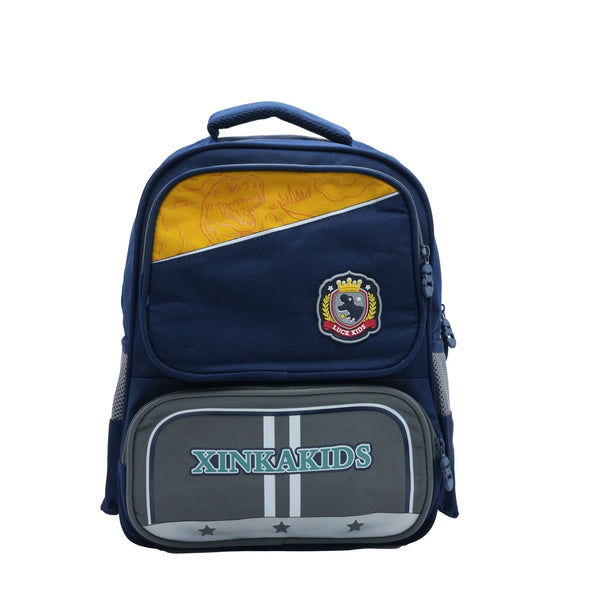 SL-550-B-G School Bag –   Navy & Yellow Design
