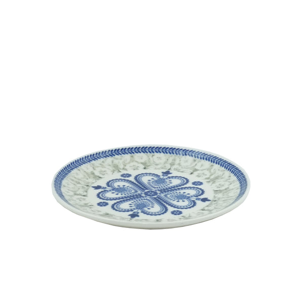 D7 Drop Porcelain Dessert Plate – 19cm – Elegant Blue & White Floral Design