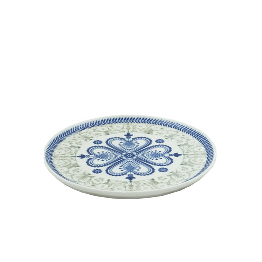 D7 Lyon Porcelain Dessert Plate – 19cm – Elegant Blue & White Floral Design