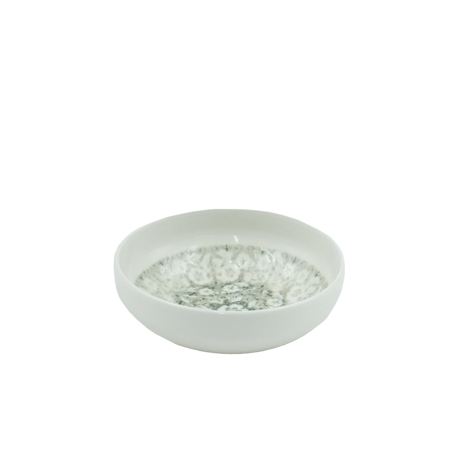 D7 Lyon Porcelain Bowl – 14cm – Elegant Floral Marble Design