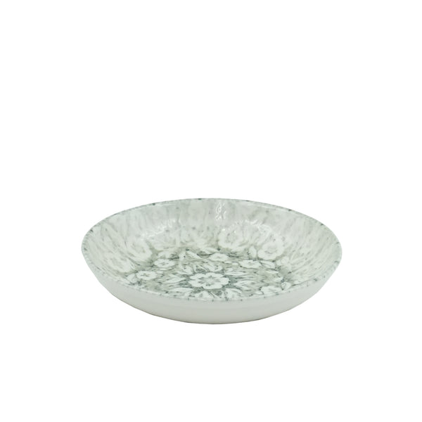 D7 Drop Porcelain Deep Plate – 20cm – Elegant Floral Marble Design