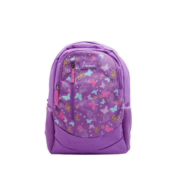 ND-SB-25BP17-BFY School Bag – 17" Butterfly & Unicorn Print Design