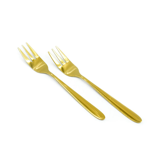 97745-07 Stainless Fork 6PC Set Gold 15cm