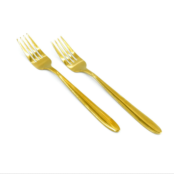 97744-06 Stainless Fork 6PC Set Gold 20cm