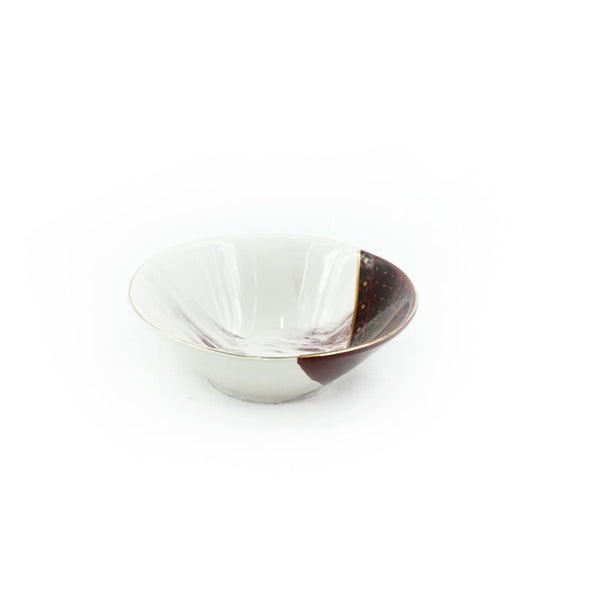 Marble & Geometric Design Porcelain Dinnerware Set with Gold Rim – Elegant Dining Collection