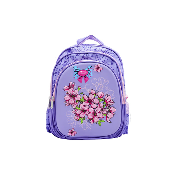 SL-2325-B-G Backpack Bag – Purple Floral Design for Girls