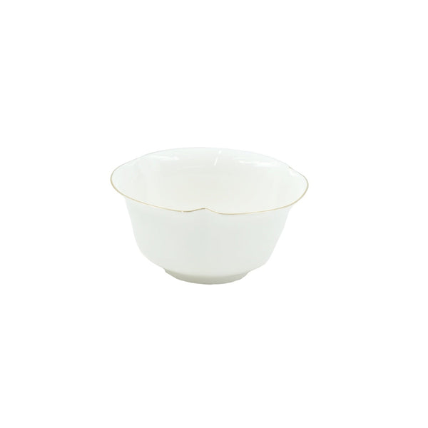 SC3876 Bowl with Gold Line – 4.5 Inches – Elegant White Design with Gold Line Accent