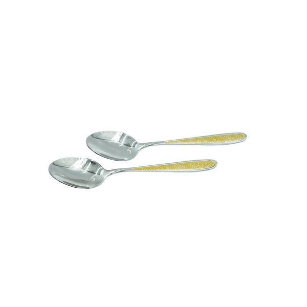 97745-19 Stainless Steel 6-Piece Spoon Set - Gold & Silver, 15cm