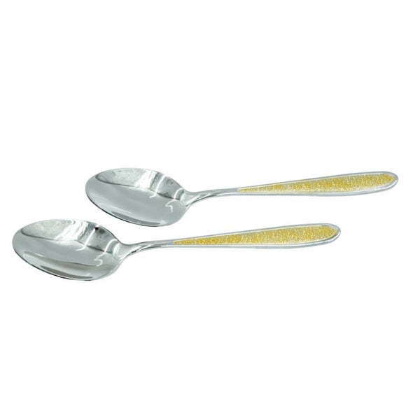 97745-17 Stainless Steel 6-Piece Spoon Set - Gold and Silver, 21cm