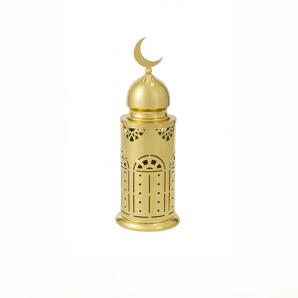 MAC167BG Candle Stand – Gold – 12.5 × 33 cm – Premium Decorative Metal Lantern