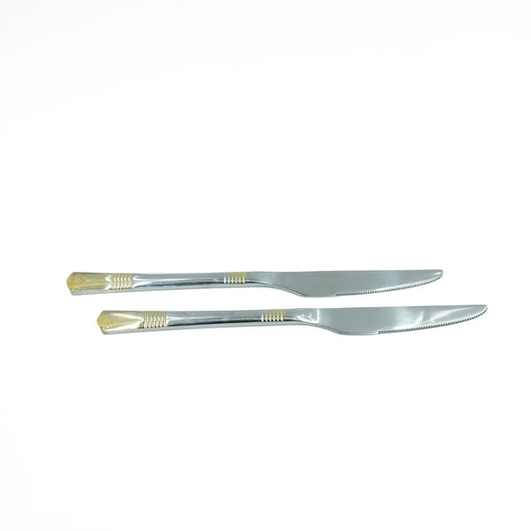 97746-15 Stainless Knife 6-Piece Set - Gold and Silver, 24cm