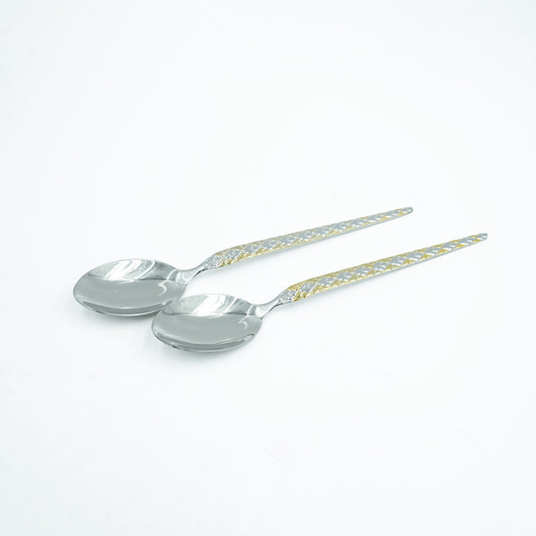 97741-03 Stainless Spoon 6-Piece Set Set 1 - Gold and Silver 13cm