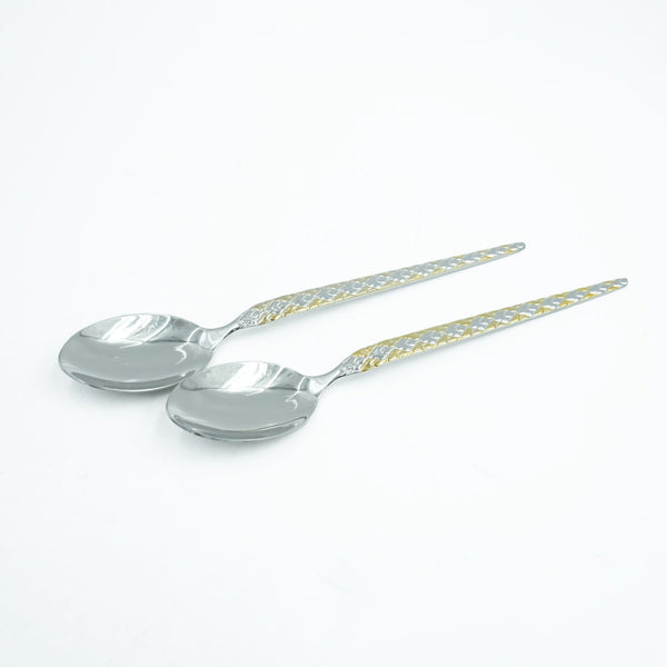 97741-03 Stainless Spoon 6PC Set 2 - Gold and Silver, 16cm