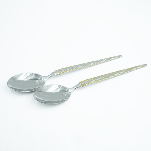 97741-01 Stainless Spoon 6-Piece Set - Gold and Silver, 21cm