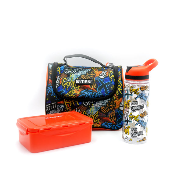 MX-LBS-O Maxi Lunch Bag Set – 3 Piece Orange Design