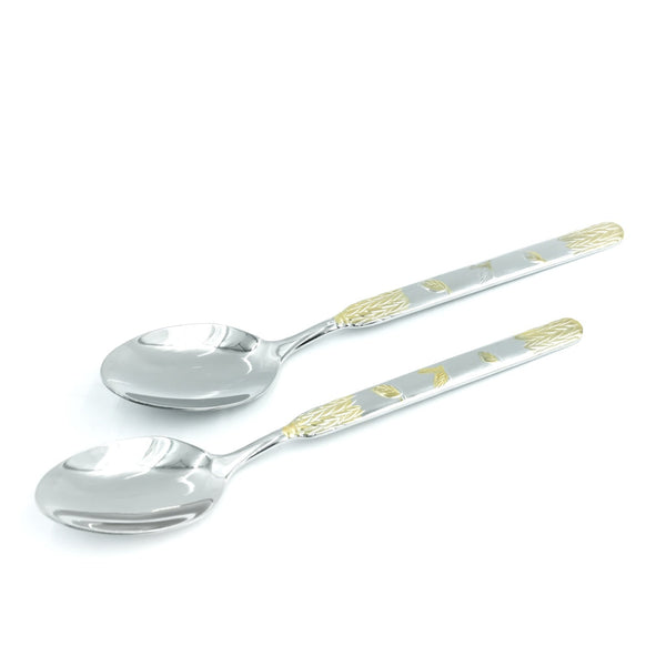 97740-09 Stainless Spoon 6-Piece Set - Gold and Silver, 21cm