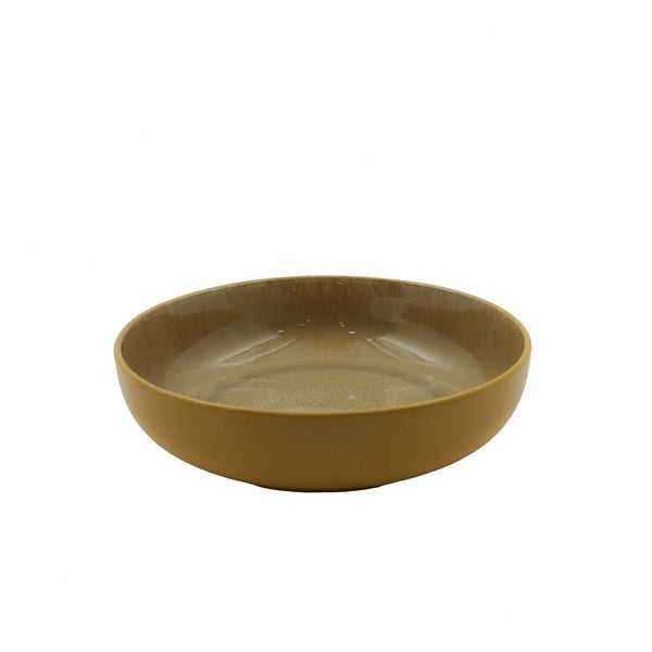 99583-05 – Ceramic Bowl 30.5 cm – Glossy Mustard Yellow with Textured Interior