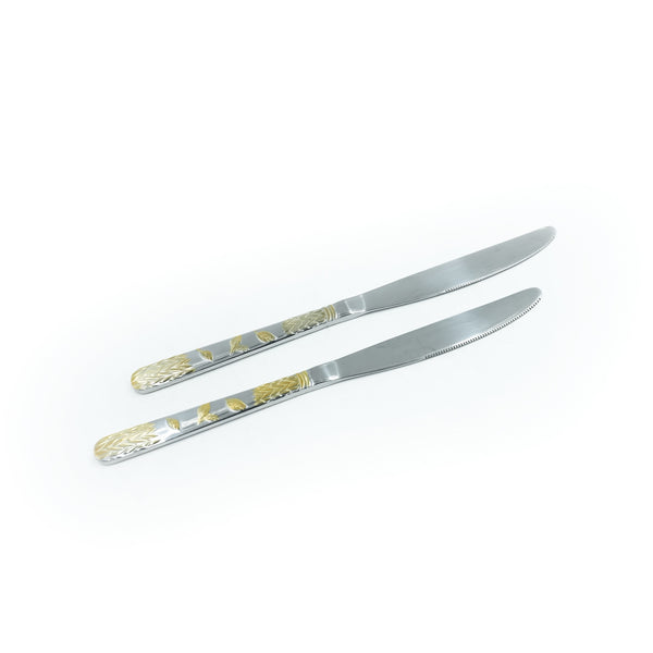 97740-12 Stainless Knife 6-Piece Set - Gold and Silver, 23cm
