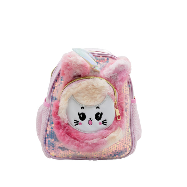 12063-10 Kids Backpack – Pink with Plush Ears Design