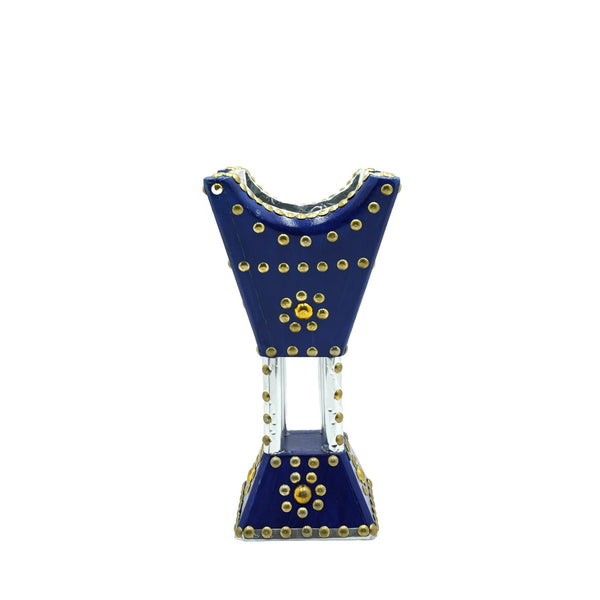 3145 Wooden Burner – 10 Inch – Blue & Silver Design