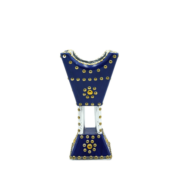3145 Wooden Burner – 12 Inch – Blue & Silver Design