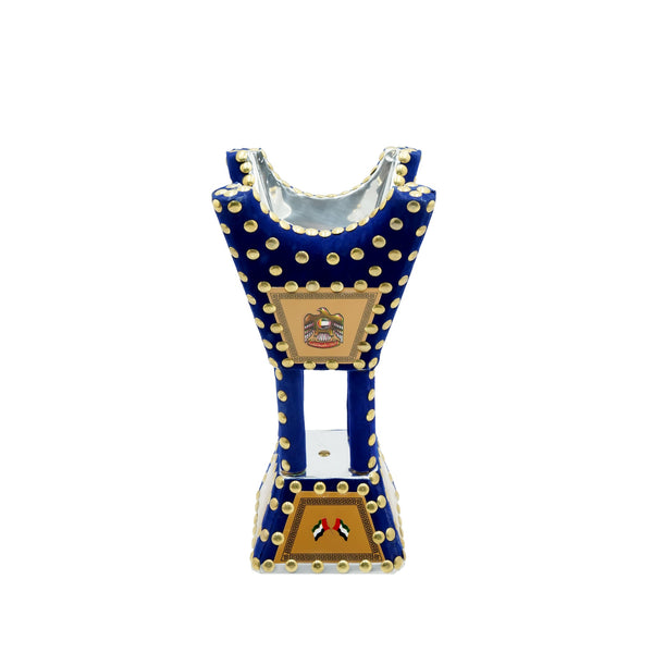 3148 Wooden Burner – 12 Inch – Blue & Gold Design