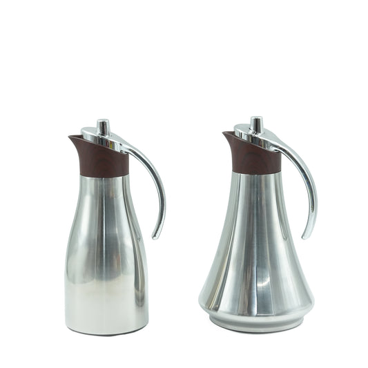 RF00003 Vacuum Flask Set – 2-Piece (0.7L + 0.7L) – Silver Wooden