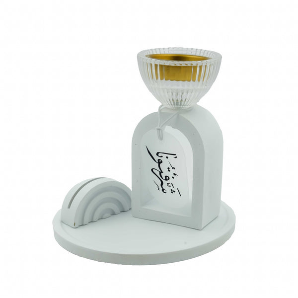 NF-36278-P –  Incense Burner – White Arch Design
