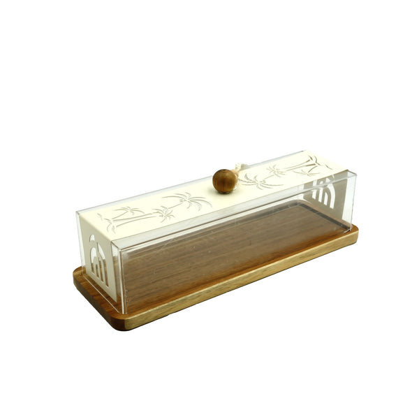 301-52 Wooden Serving Tray with Decorative Lid – 39cm (W) x 14cm (L)