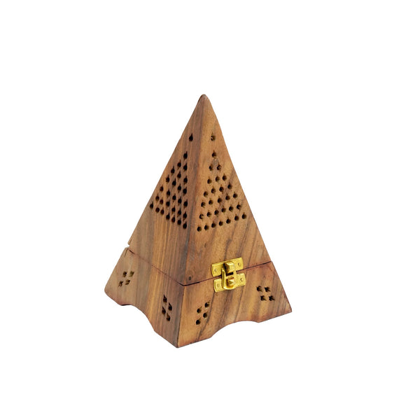 ABH Wooden Paris Tower Big – 20cm (H) – Elegant Wooden Incense Burner with Brass Insert