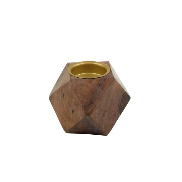 Loban Dan Diamond Incense Burner – 3 Inch (H) x 3 Inch (W) x 3 Inch (L) – Handcrafted Wooden Bakhoor Holder with Brass Insert