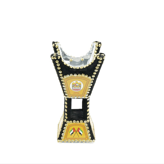 Incense Burner – 10 Inches – Traditional Arabic Bakhoor Holder with  and Gold Stud Accents