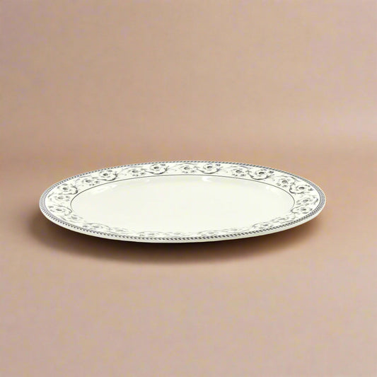 Callista Oval Platter – Purple Floral Design – 14.2 Inches – CL-2402UA-OV