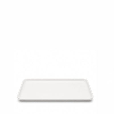 EM-2436-C Melamine Glossy Rectangular Tray – 17.8 cm – White