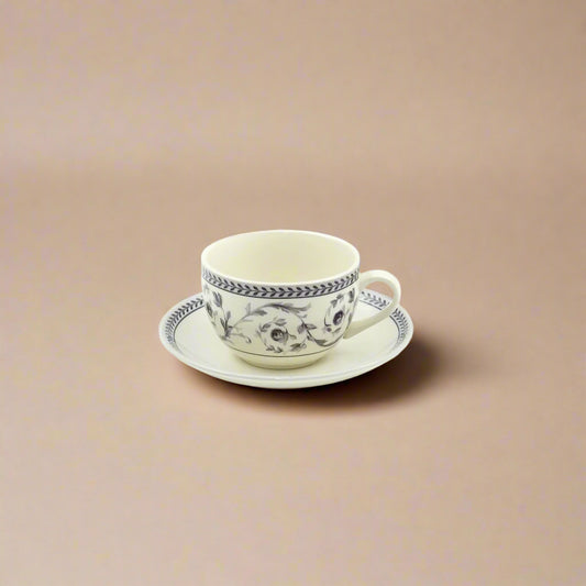 Callista Cup & Saucer – Purple Floral Design – 5.7 Inch Saucer – CL-2402UA-TC